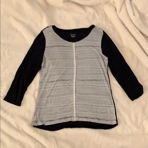 Calvin Klein 3/4 Sleeve Striped Tee Shirt